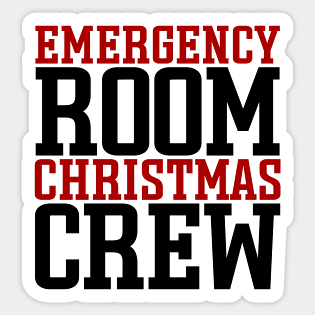 Emergency Room Christmas Crew Sticker by colorsplash